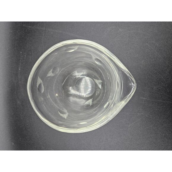 Vintage Handblown Atomic Comet Hand Clear Cut Open Creamer MCM Retro Astronomy - Picture 4 of 4